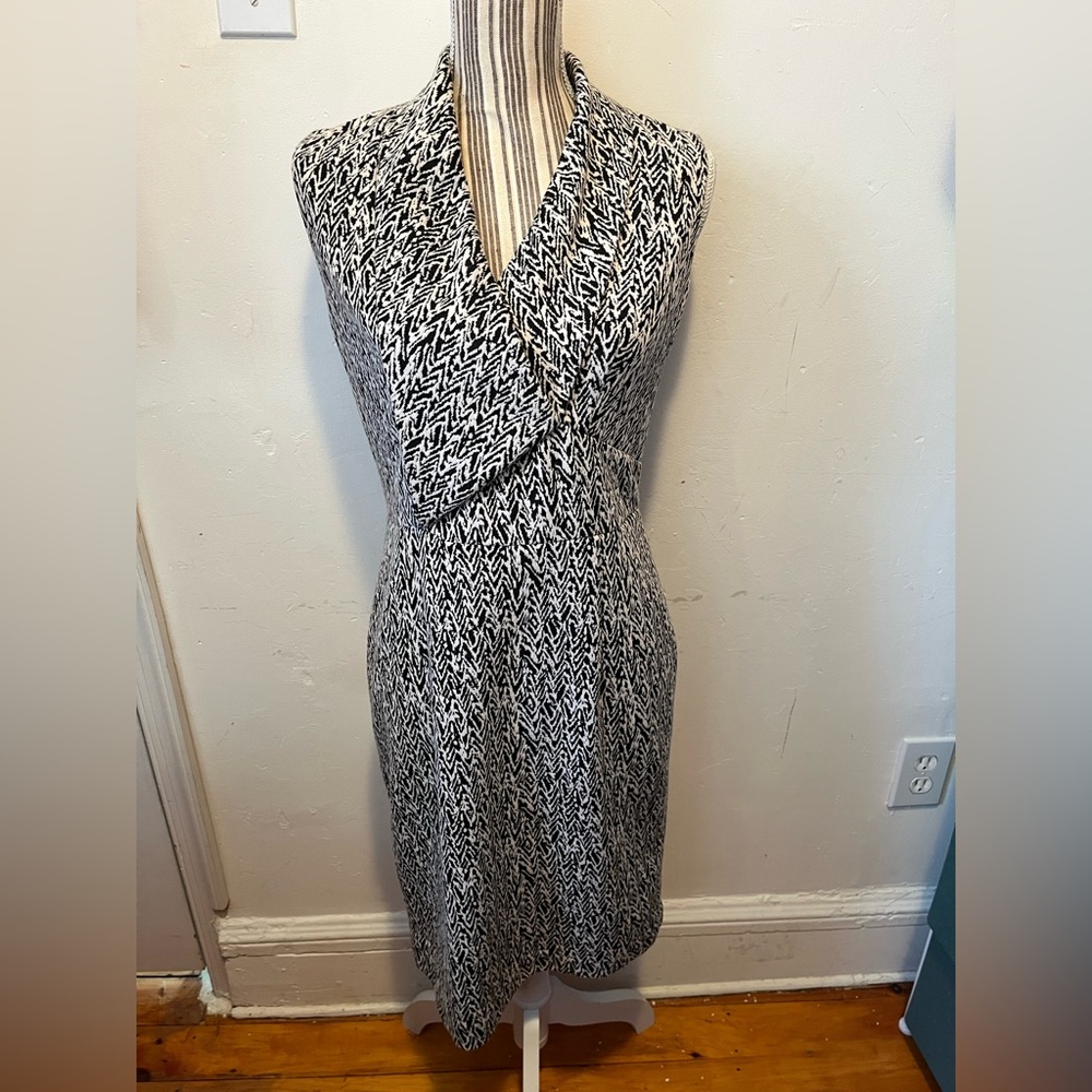 Calvin Klein Wrap Collared V Neck Sheath Dress Size 4